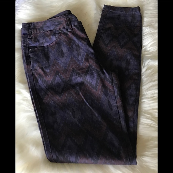 Free People Aztec Tribal Print Skinny Jeans S-30 - Picture 7 of 7